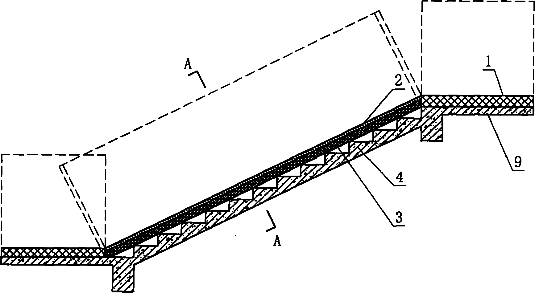 Slide plate type emergency staircase