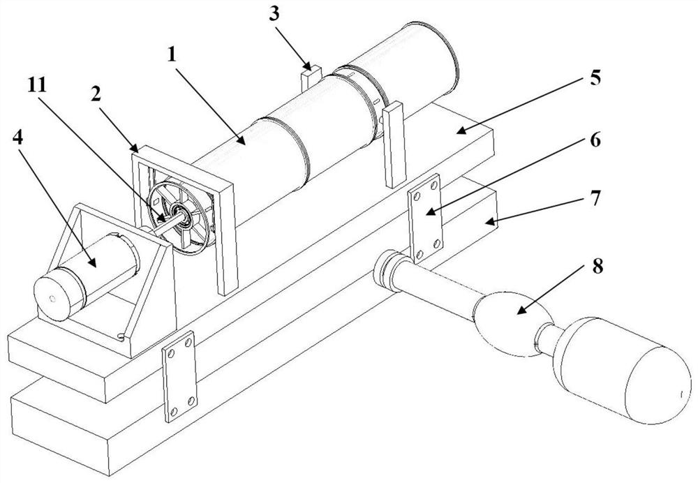 Suddenly-applied high-energy foundation excitation test bed for laboratory and test method