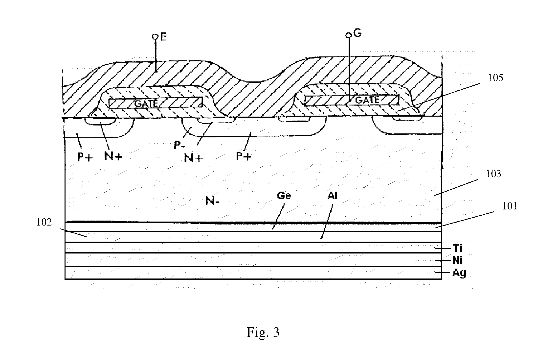 Insulated Gate Bipolar Transistor (IGBT) Collector Formed with Ge/A1 and Production Method