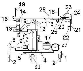 Automatic control device bringing convenience for bedridden patient to have B-ultrasonic examination