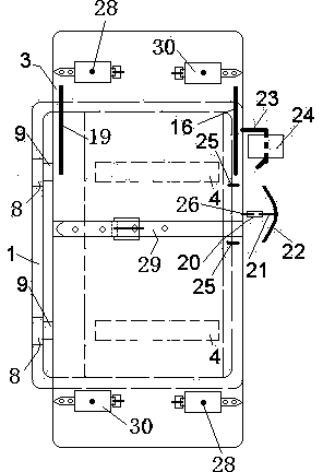 Automatic control device bringing convenience for bedridden patient to have B-ultrasonic examination