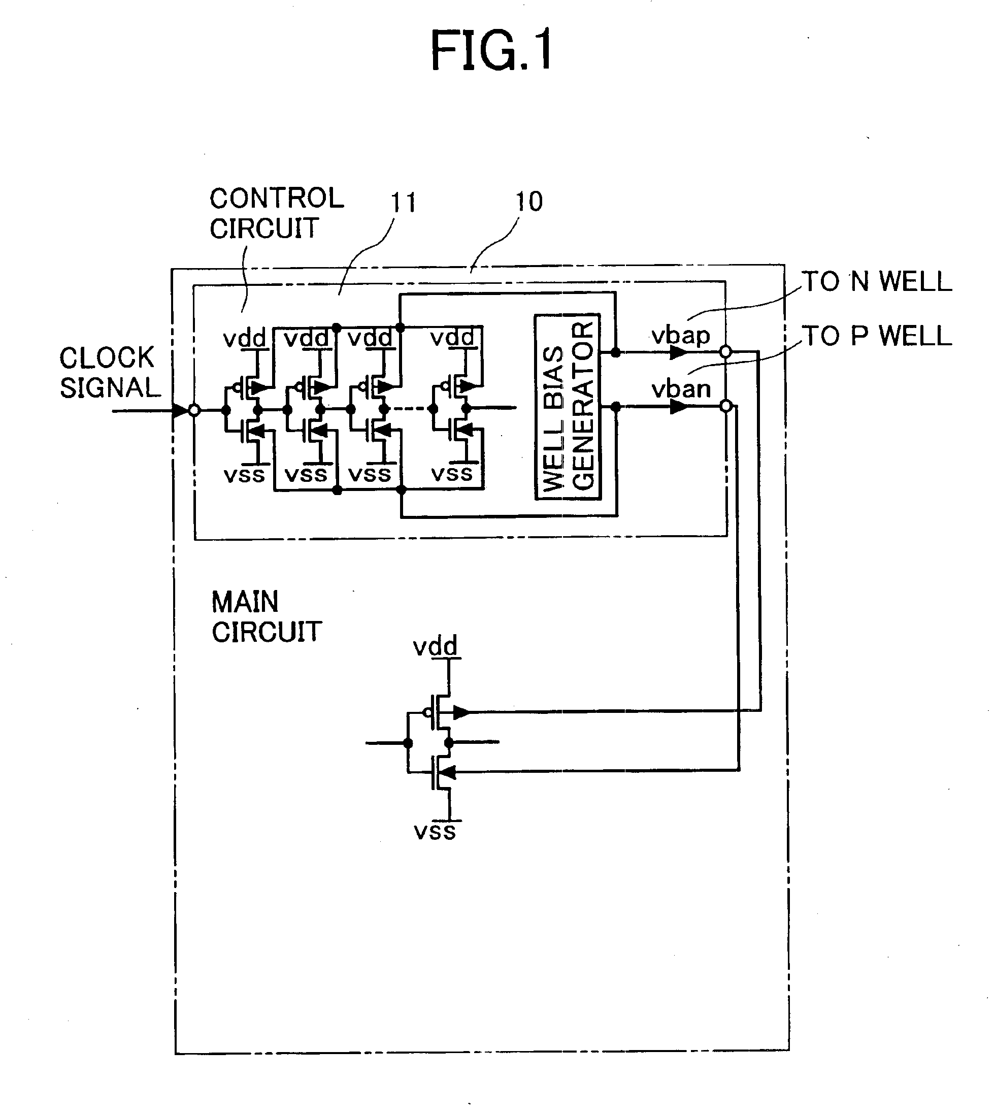 Well bias voltage control circuit and method