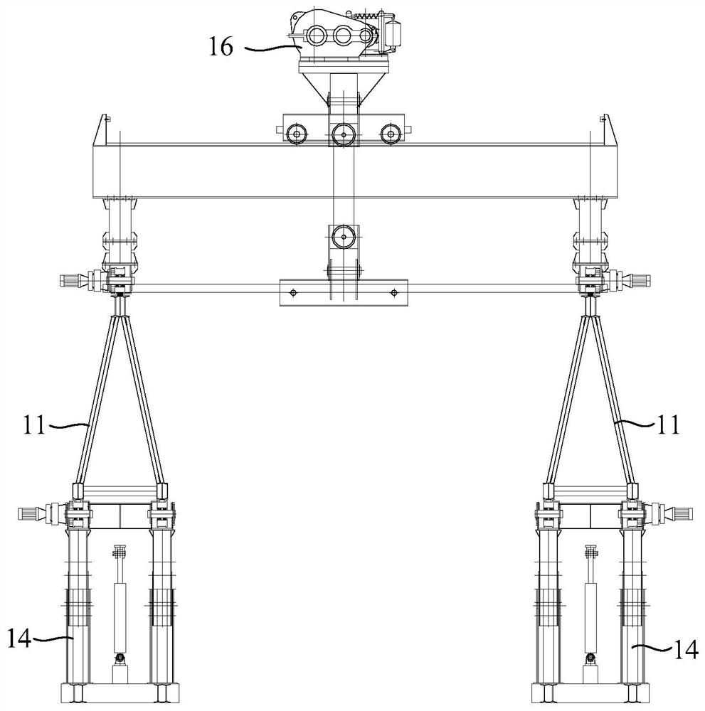 Bridge erecting machine transition system and bridge erecting machine transition method