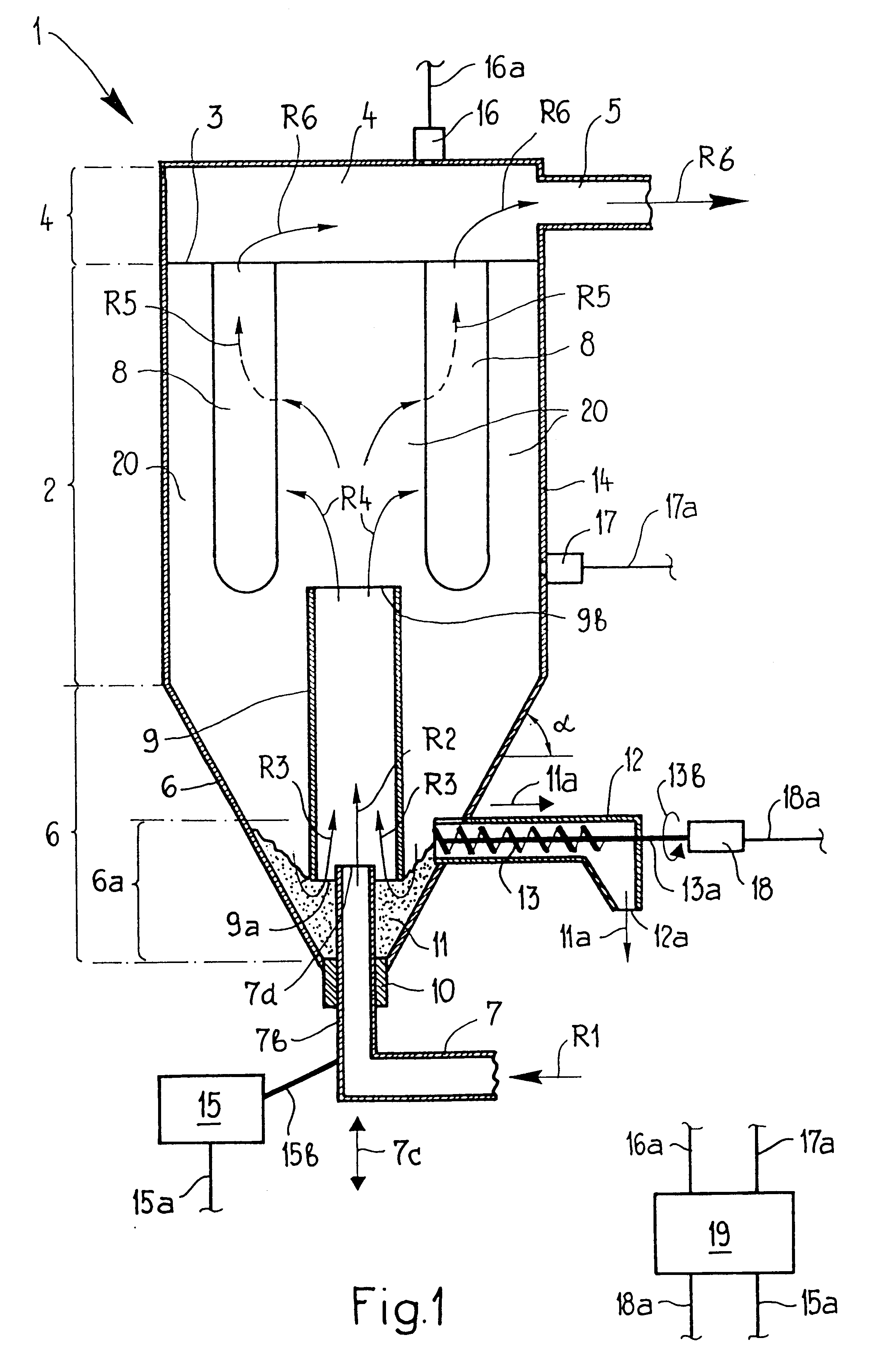Device and process for adsorption or chemisorption of gaseous constituents from a gas flow