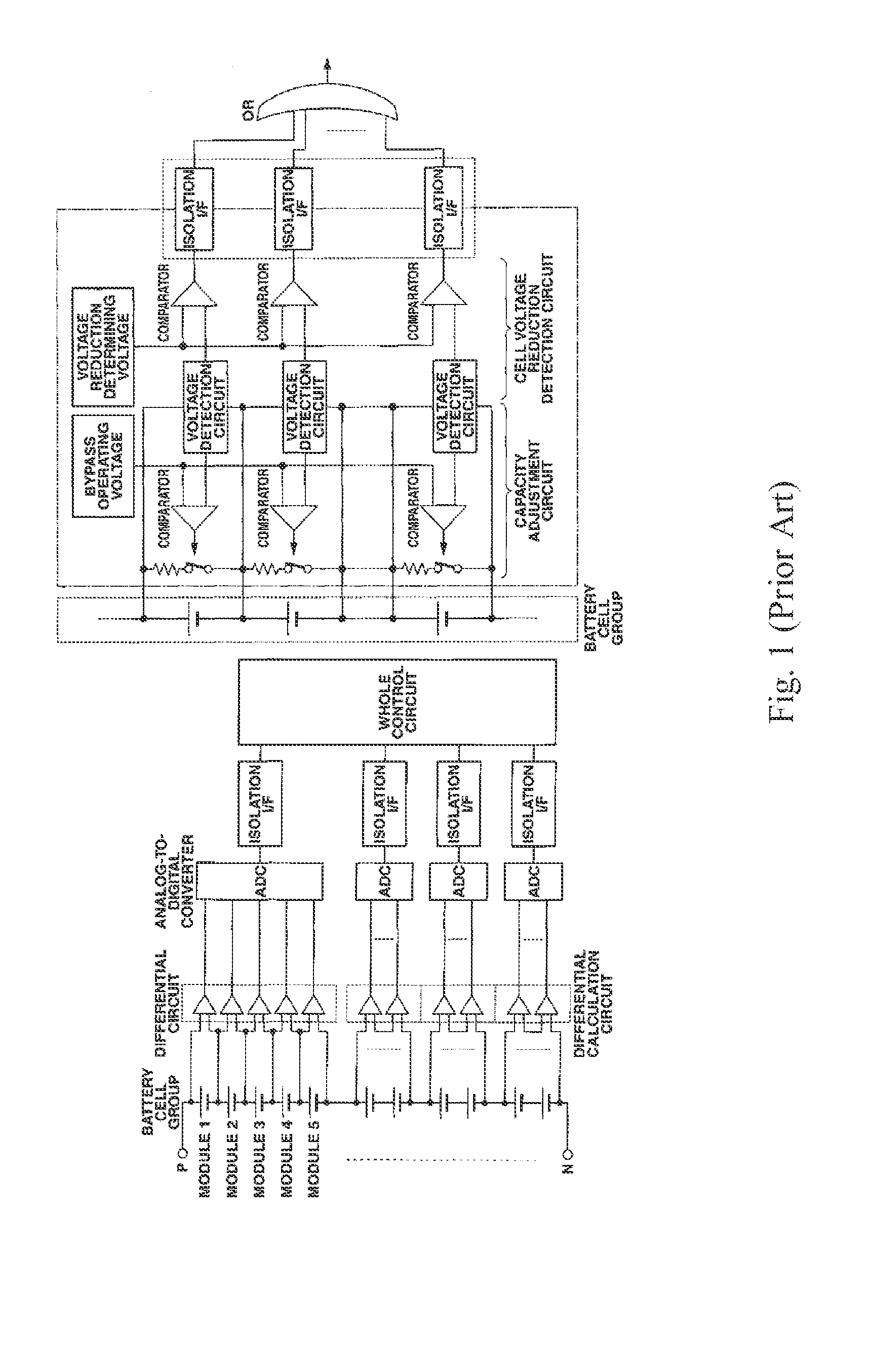 Cell voltage monitoring and self-calibrating device