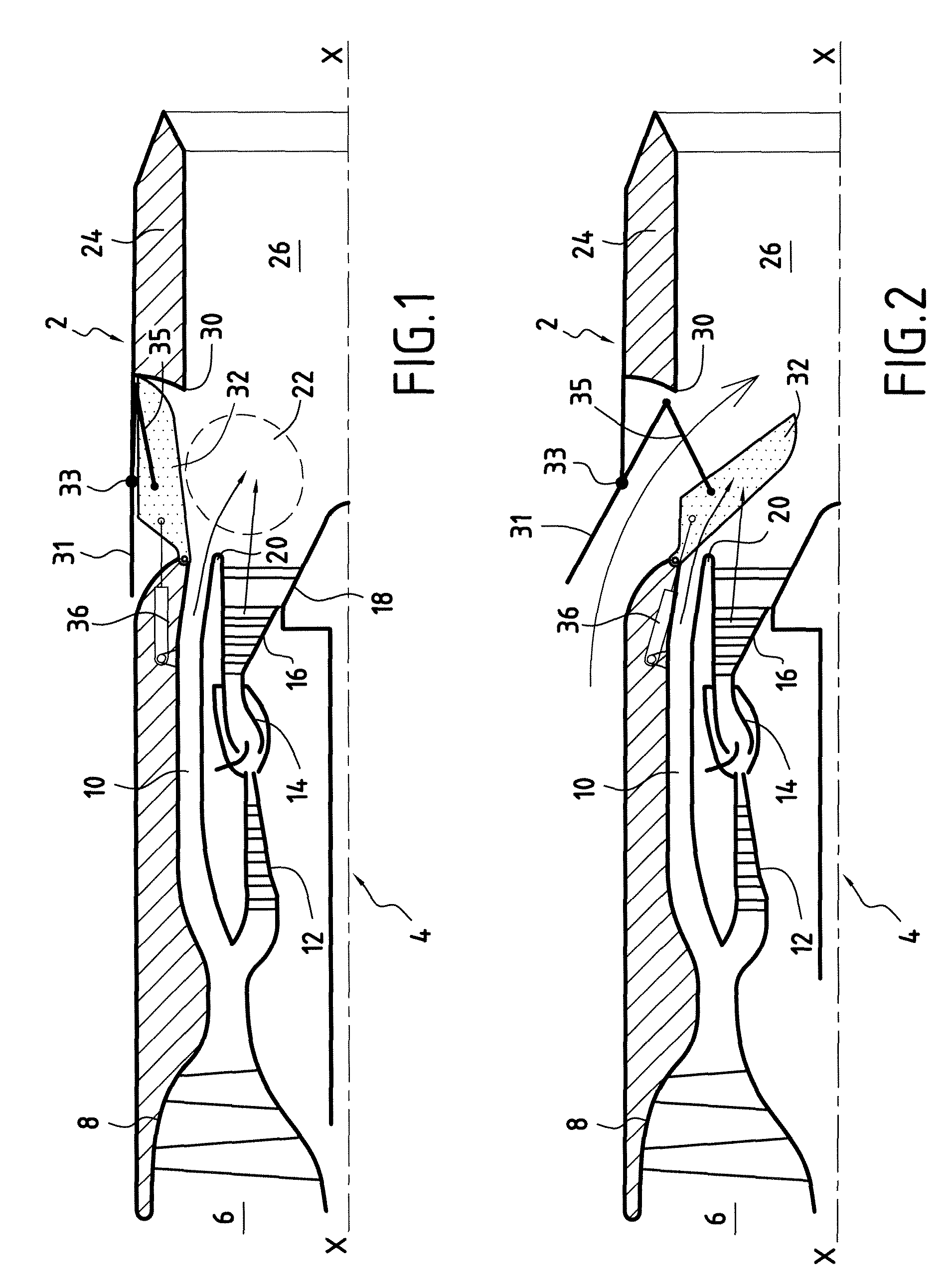 Core exhaust mixer, having a variable area, for turbo-fan jet engines of supersonic aircraft