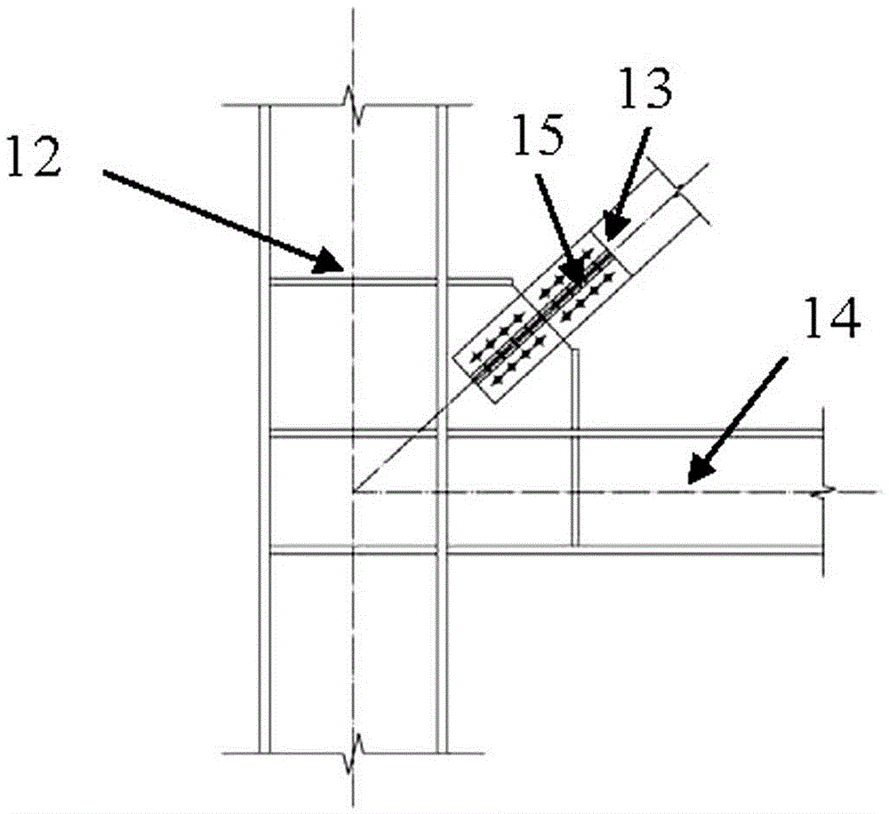 Installation method of a device capable of releasing internal forces during the installation phase of a steel support
