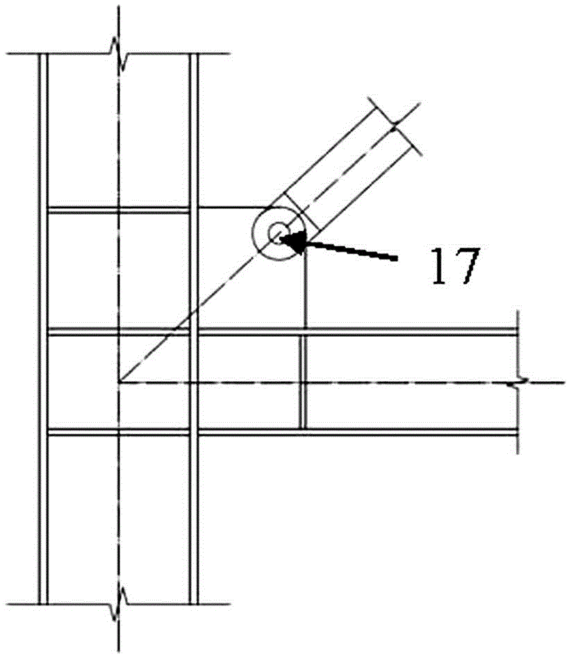 Installation method of a device capable of releasing internal forces during the installation phase of a steel support