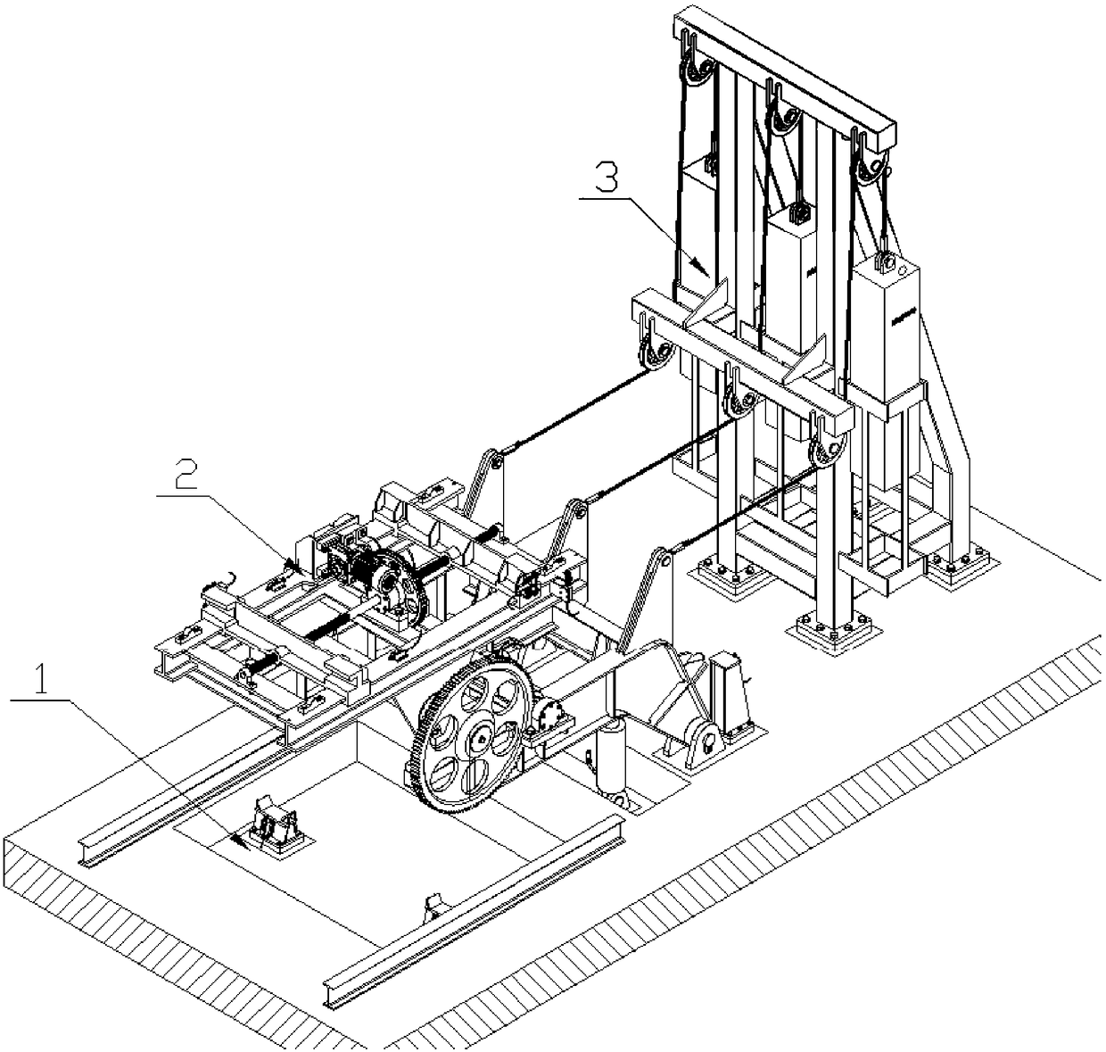 Rectangular flange plate overturning system