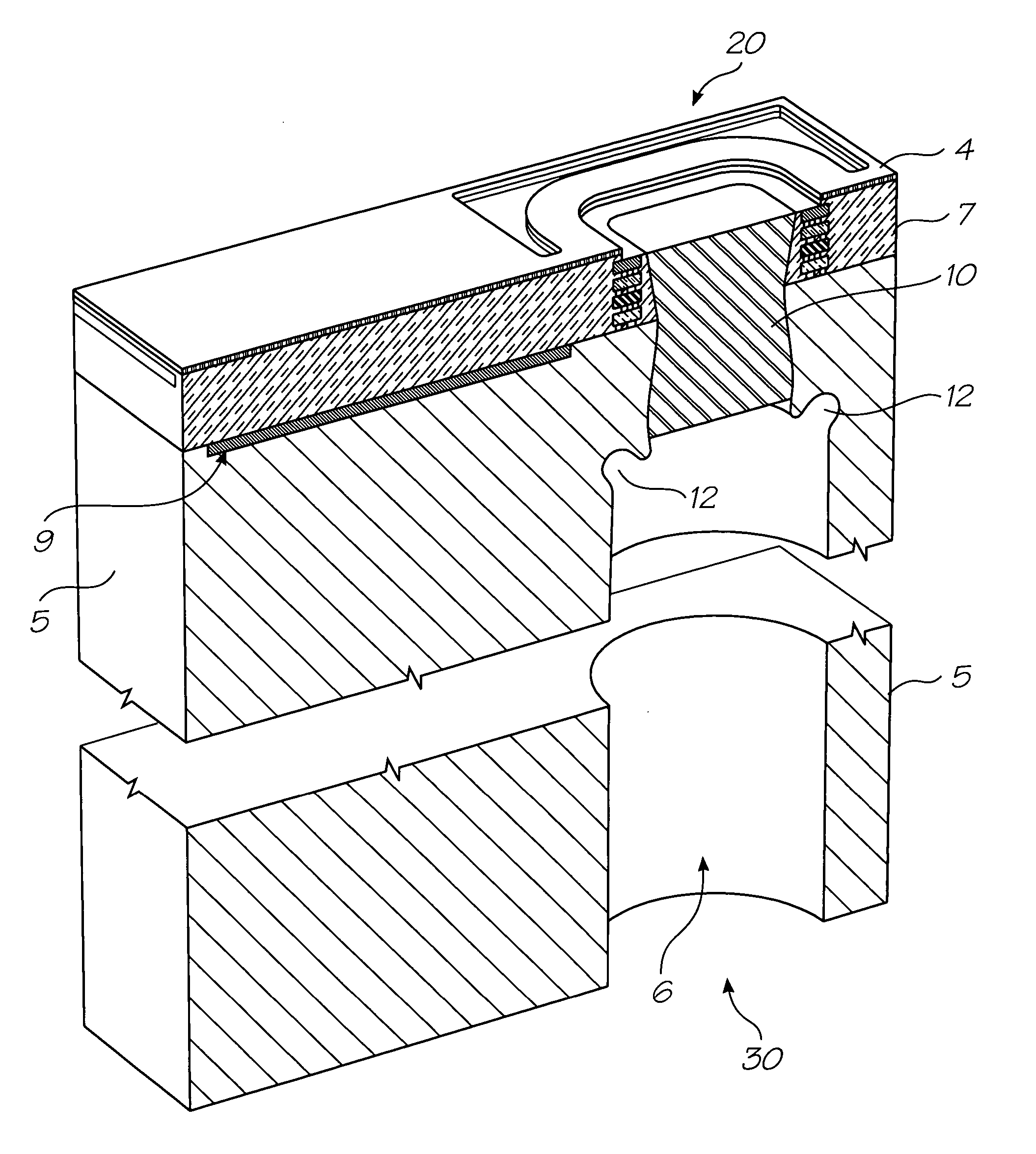 Method of modifying an etched trench