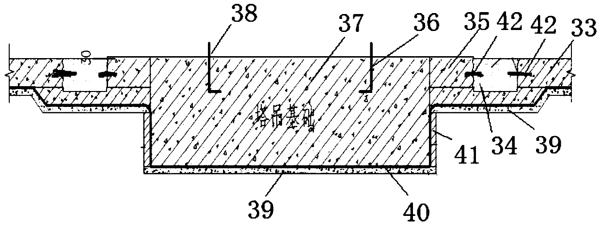 Construction method of a fabricated building mixed tower crane