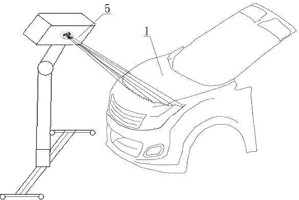 Marking device for pedestrian protection test