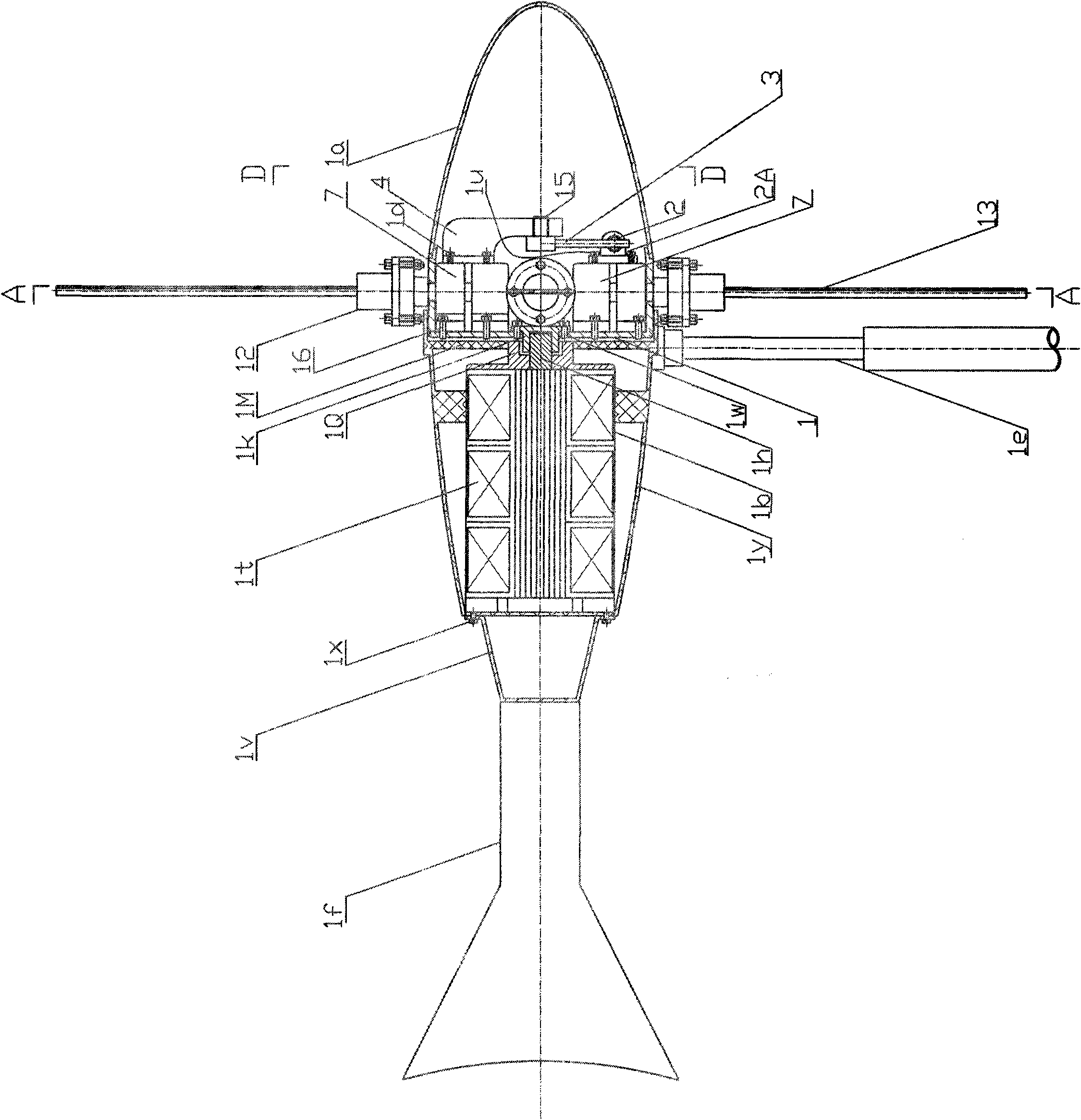 Wind driven generator with automatic adjustment of wind wing attitude