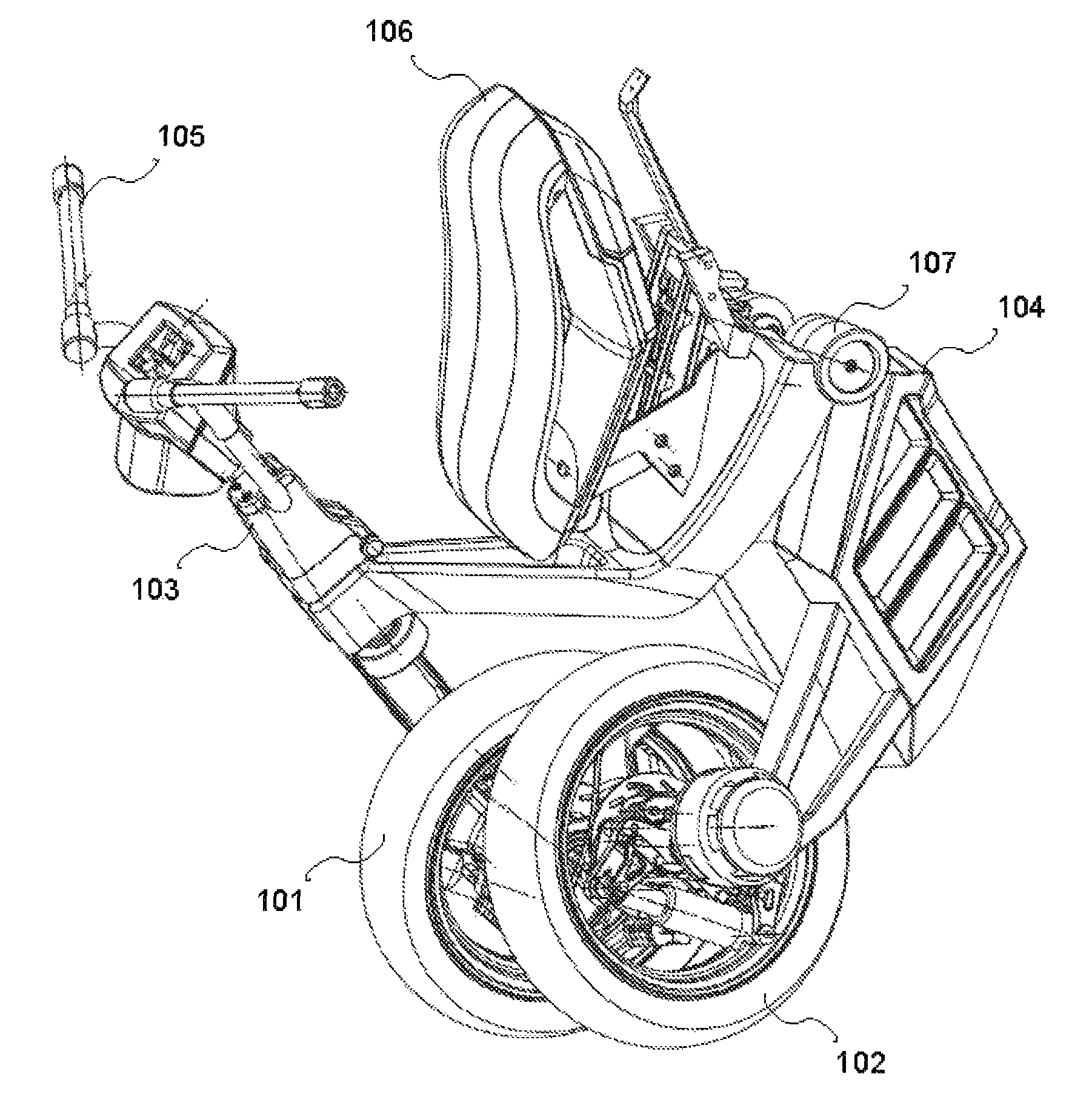 Folding motor scooter