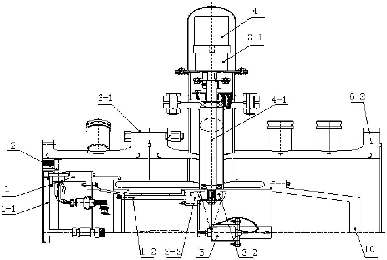 Rotating measurement device for outlet temperature field of aero-engine combustion chamber
