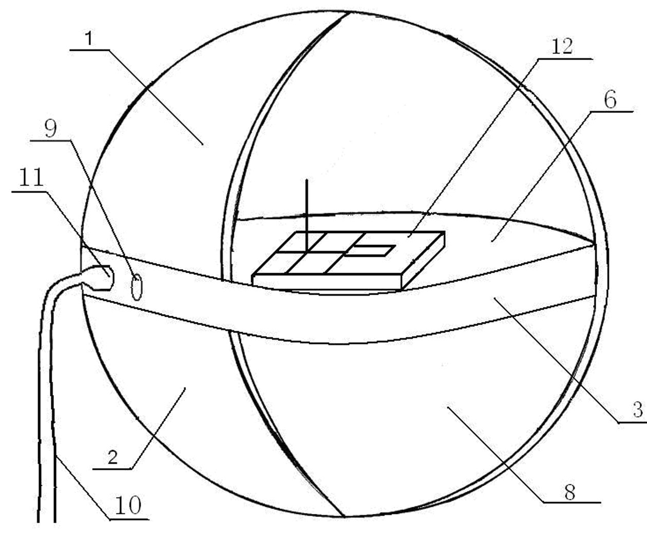 Packaging structure for vector hydrophone