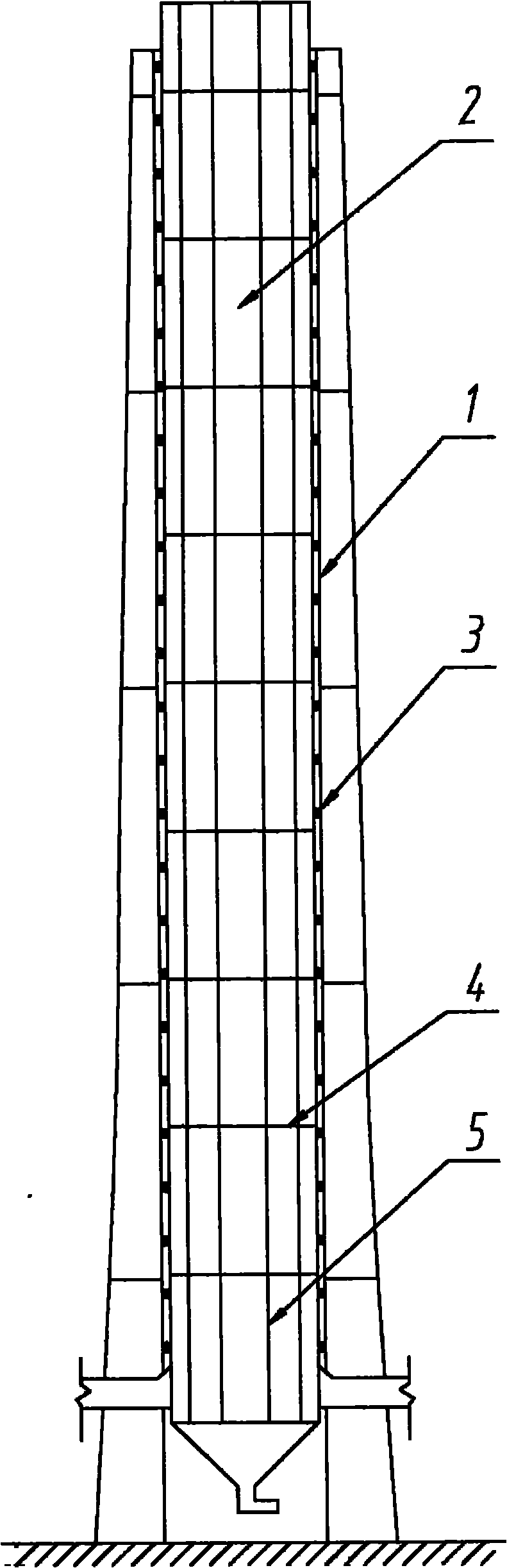 Anticorrosion method of chimney used for discharging wet-method desulfurized fume