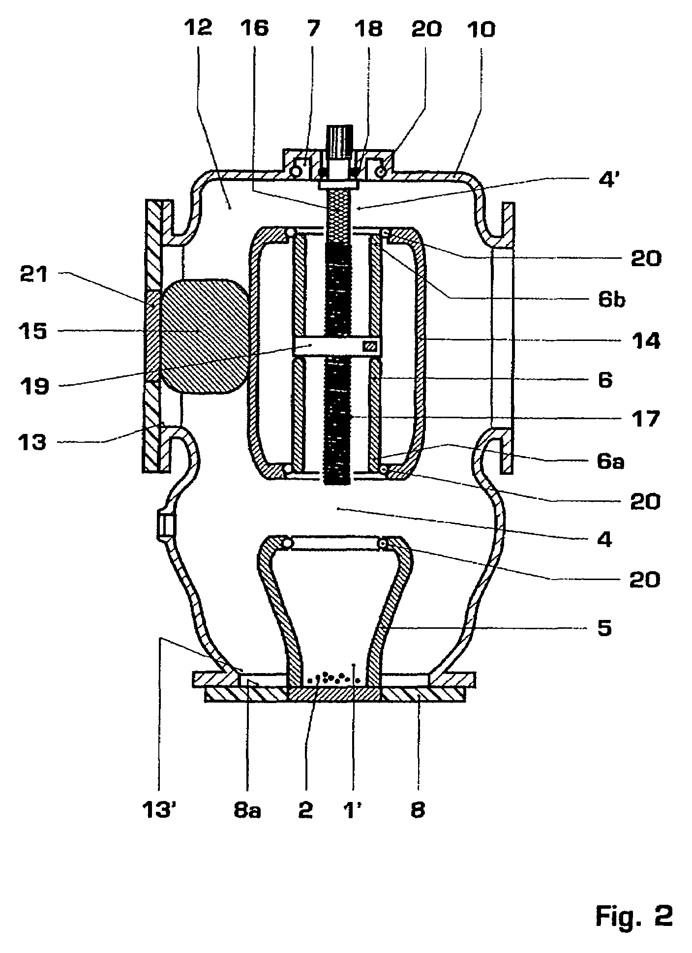 High voltage device with a particle trap