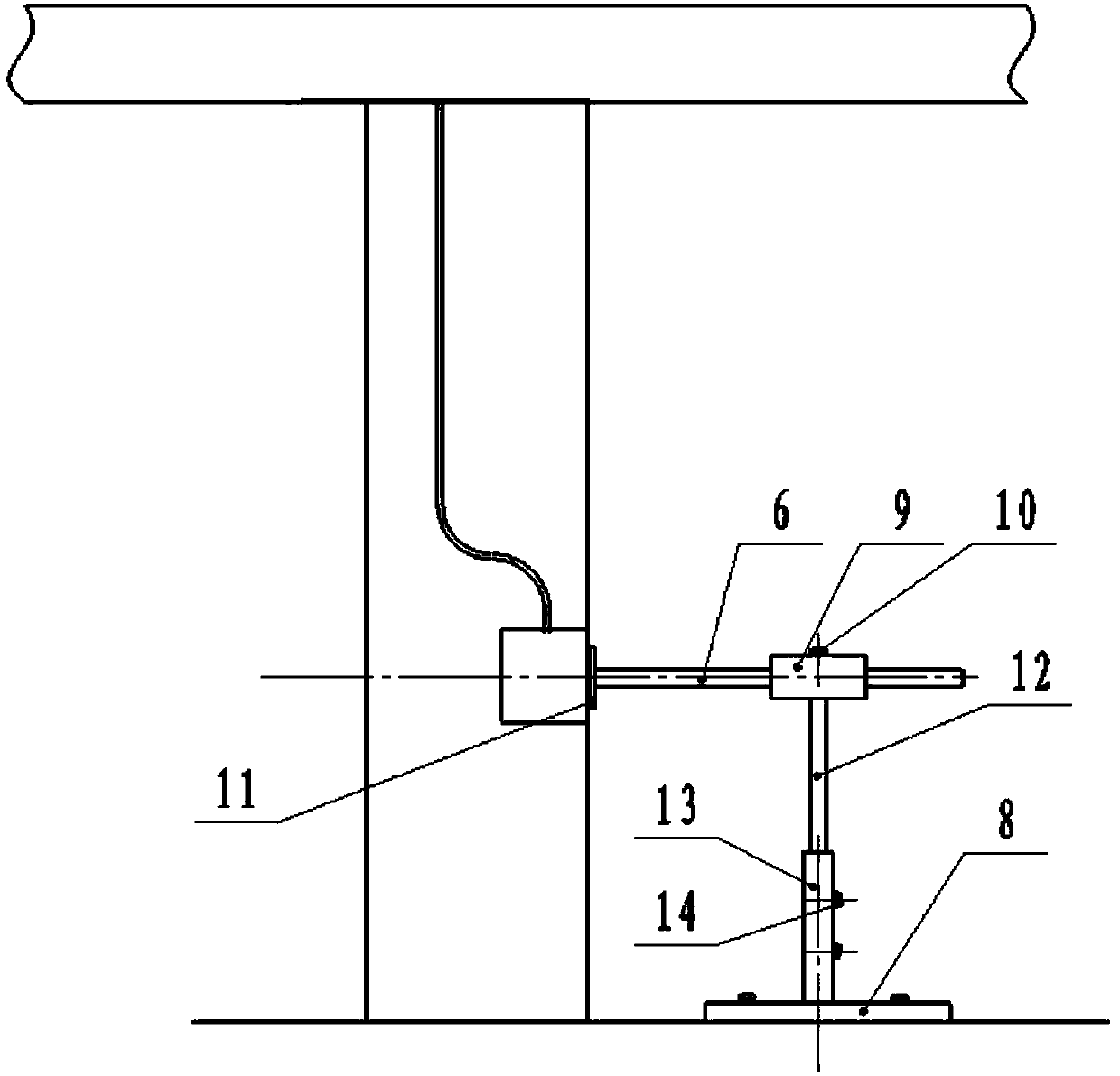 Construction method for building wire box mounting point construction frame
