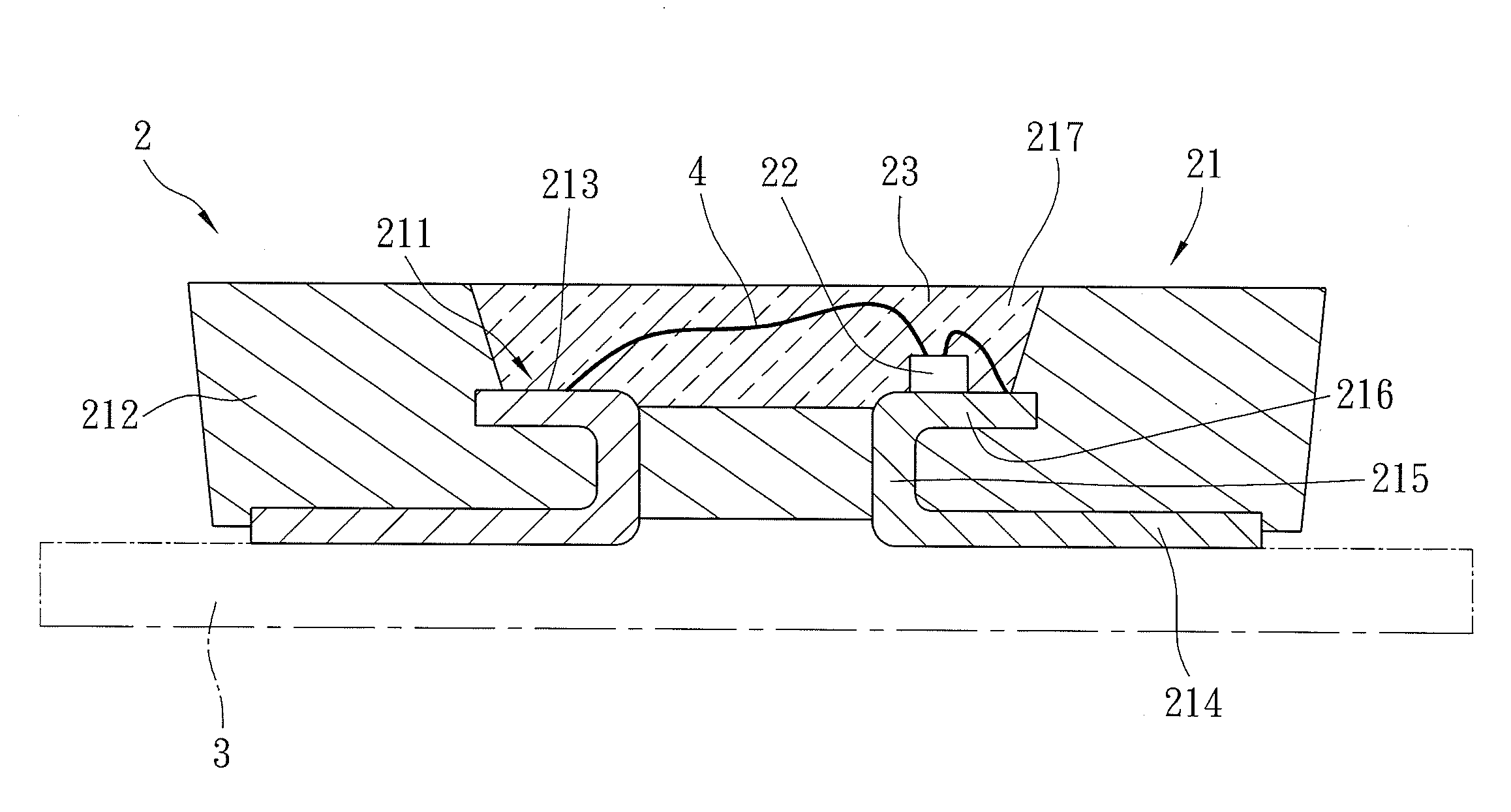 Light-emitting diode lamp with an improved leadframe