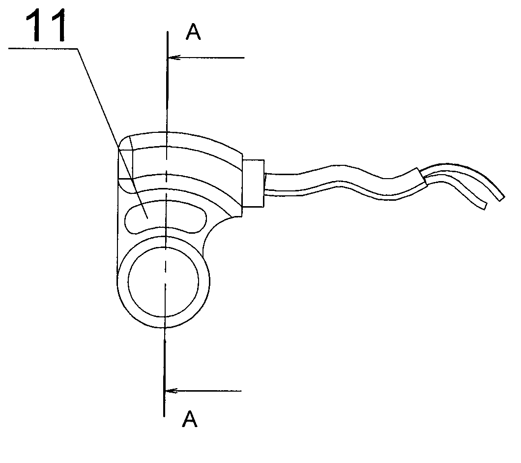 Adjustable brake handle with switch
