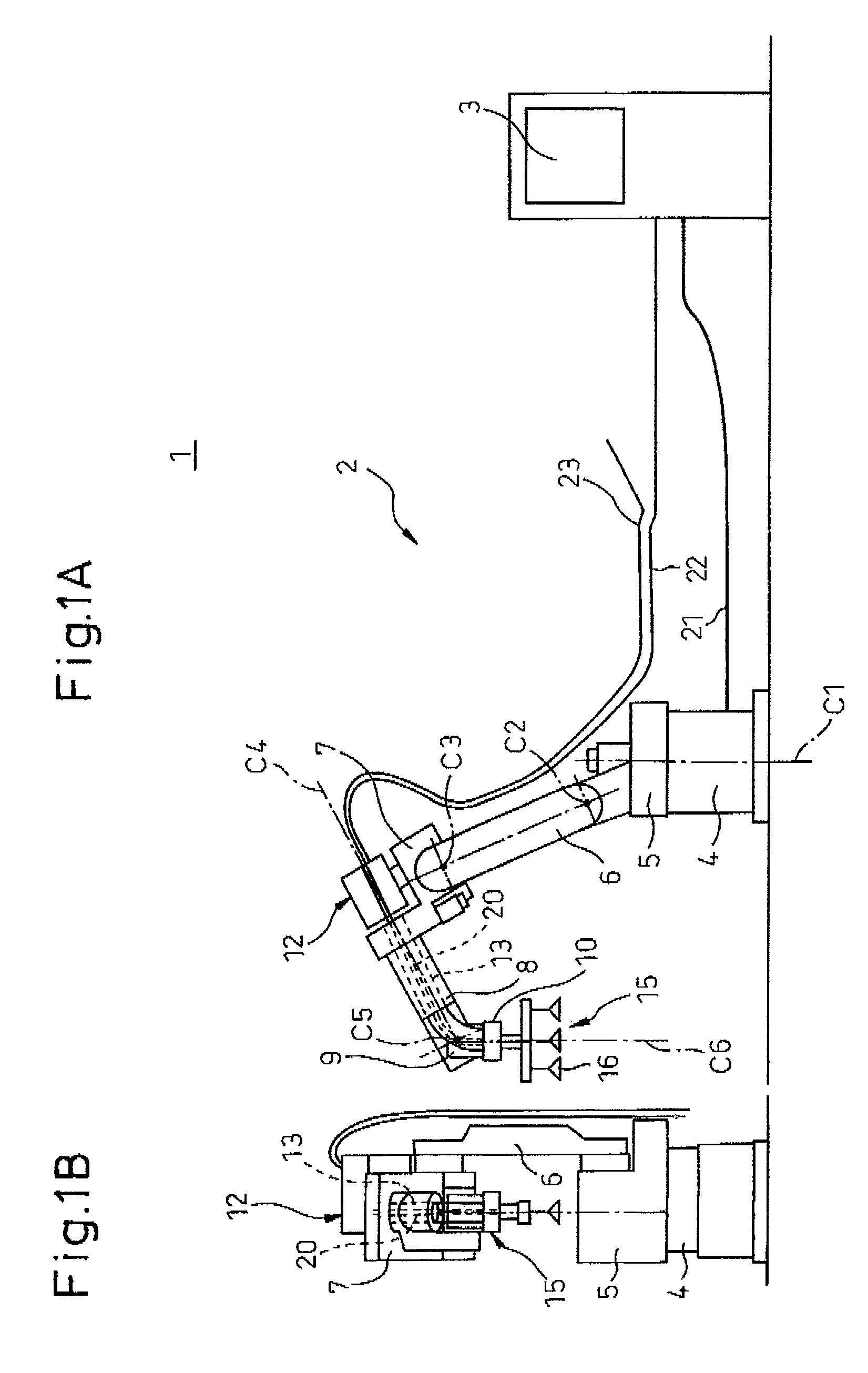 Umbilical-member processing structure for industrial robot