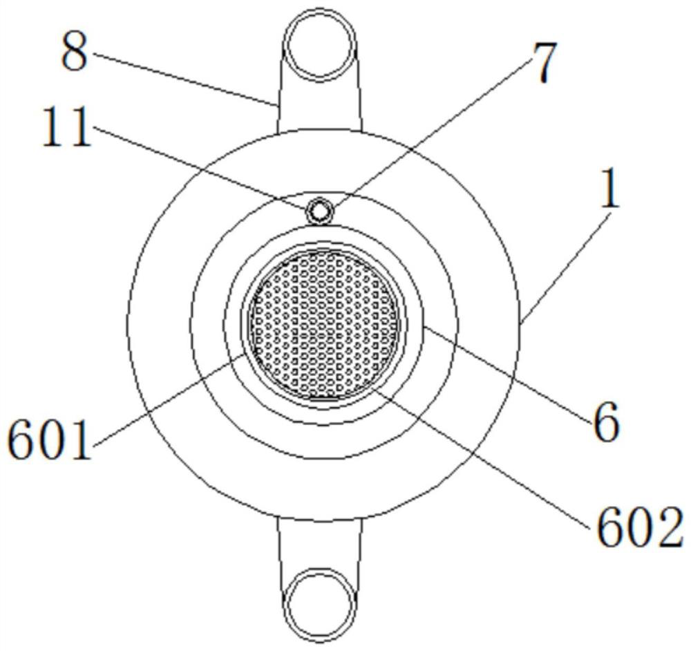 Split-flow purification device for urban domestic sewage and rainwater treatment