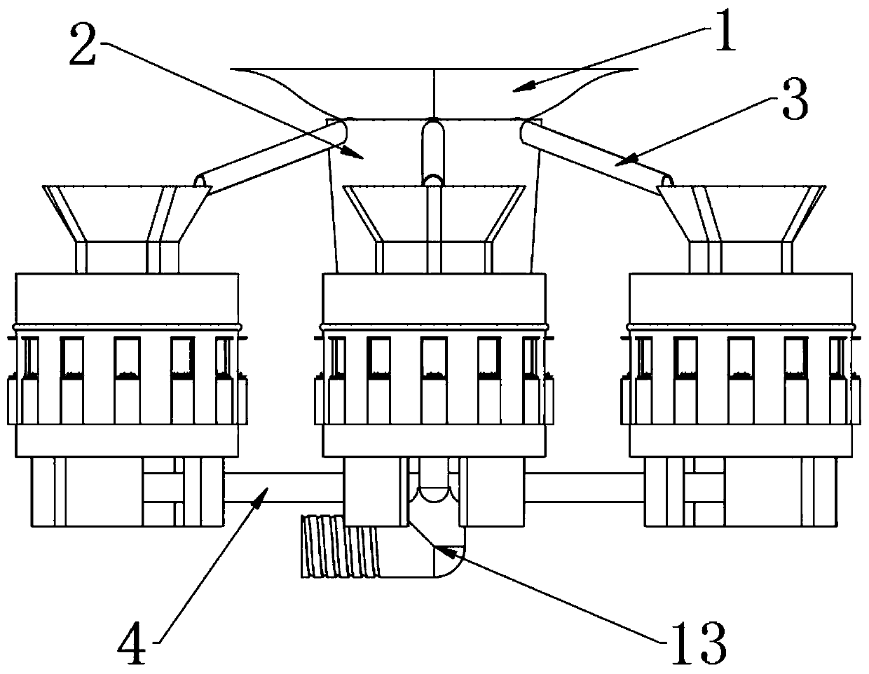 Rainwater collection pretreatment device for pond culture