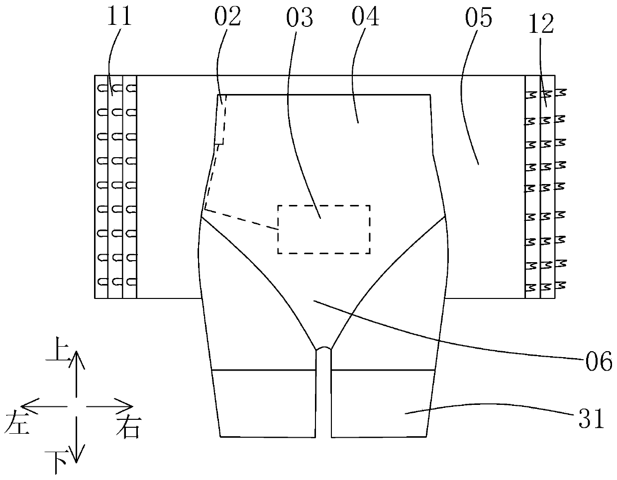 Postpartum thermotherapeutic abdomen-slimming pants with pelvic correction function