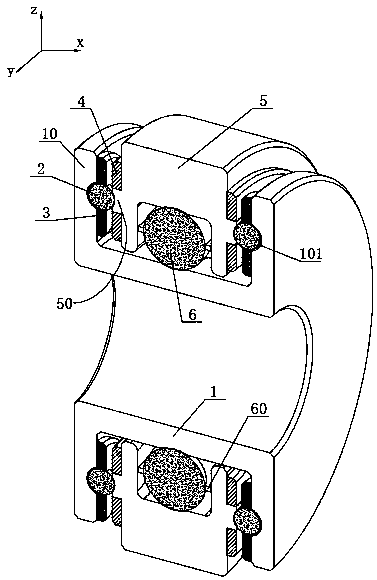 Anti-lateral-collision bearing with ball oil storage mechanism