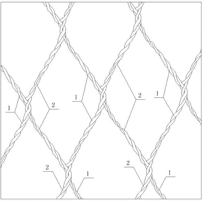 Knotless net and weaving method thereof