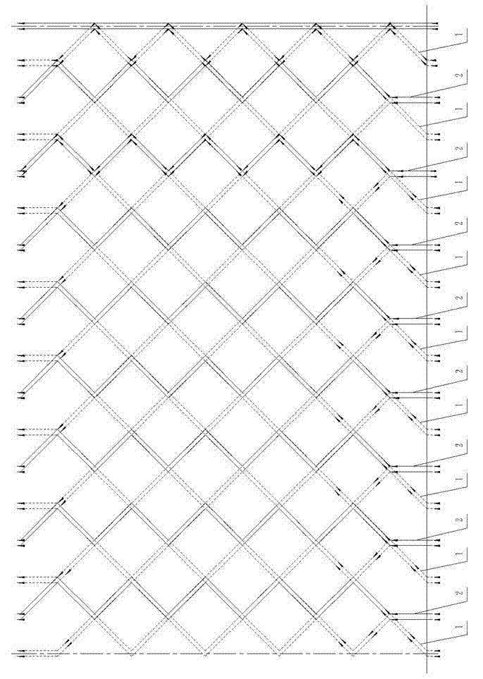 Knotless net and weaving method thereof