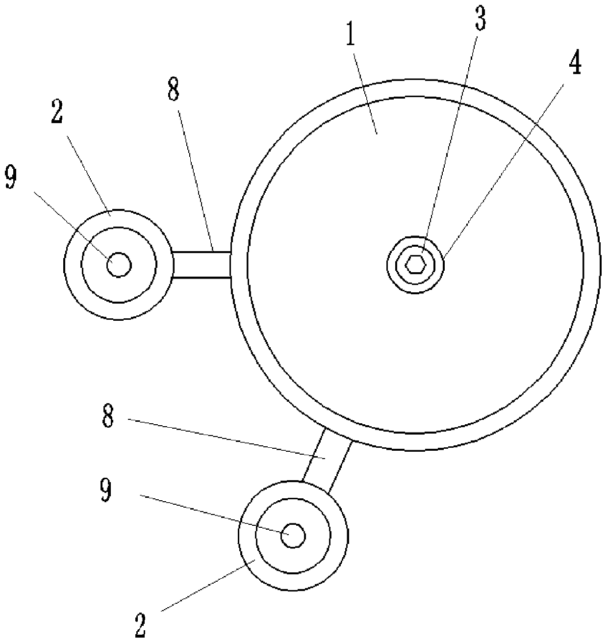 A guide wheel replacement device