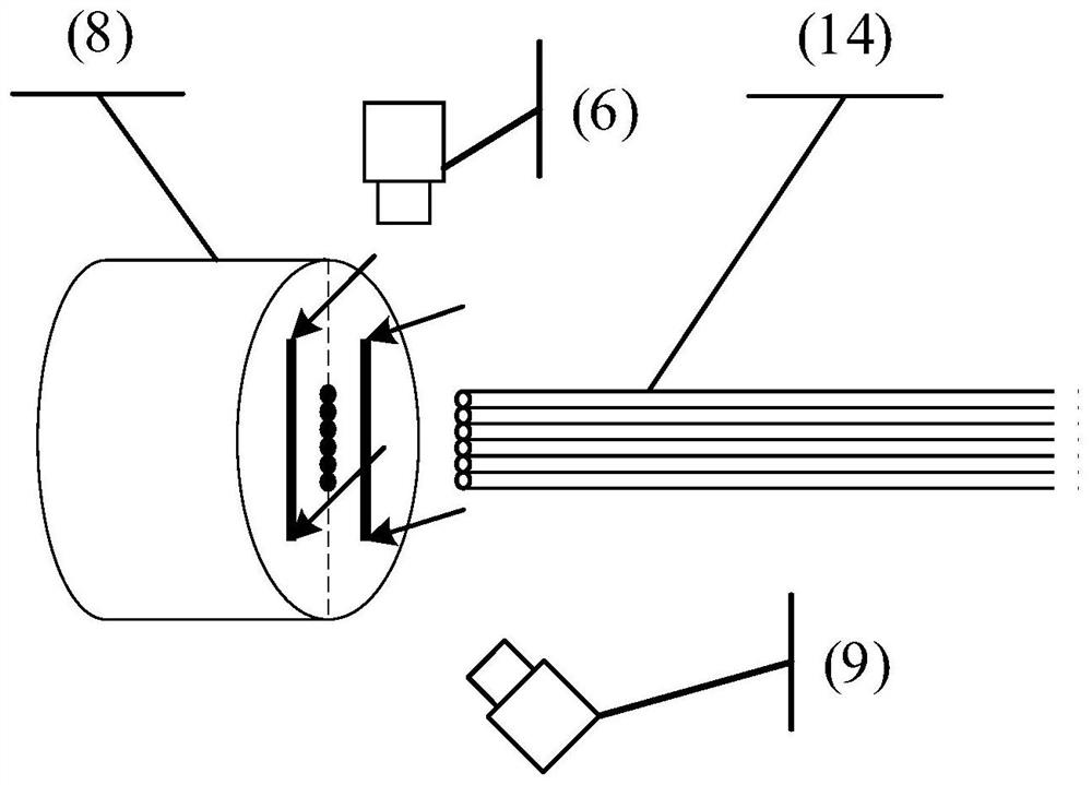 Device and method for realizing welding of array optical fiber and large-size quartz end cap