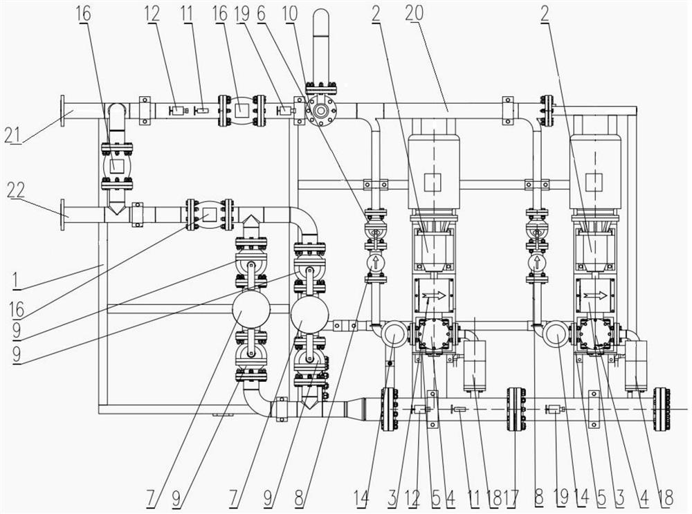 Oil-gas mixed transportation integrated device not prone to blockage