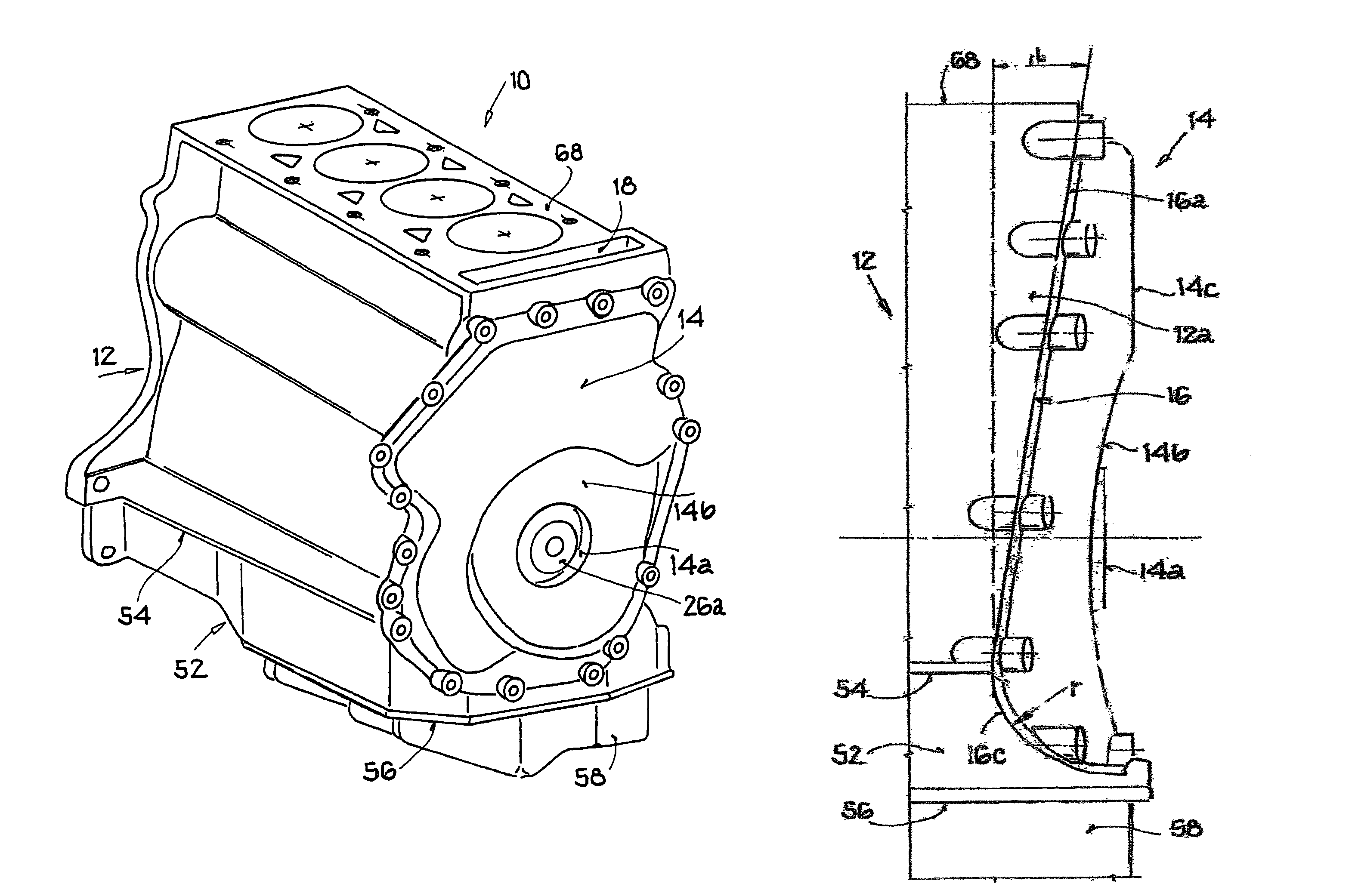 Arrangement of a timing case cover