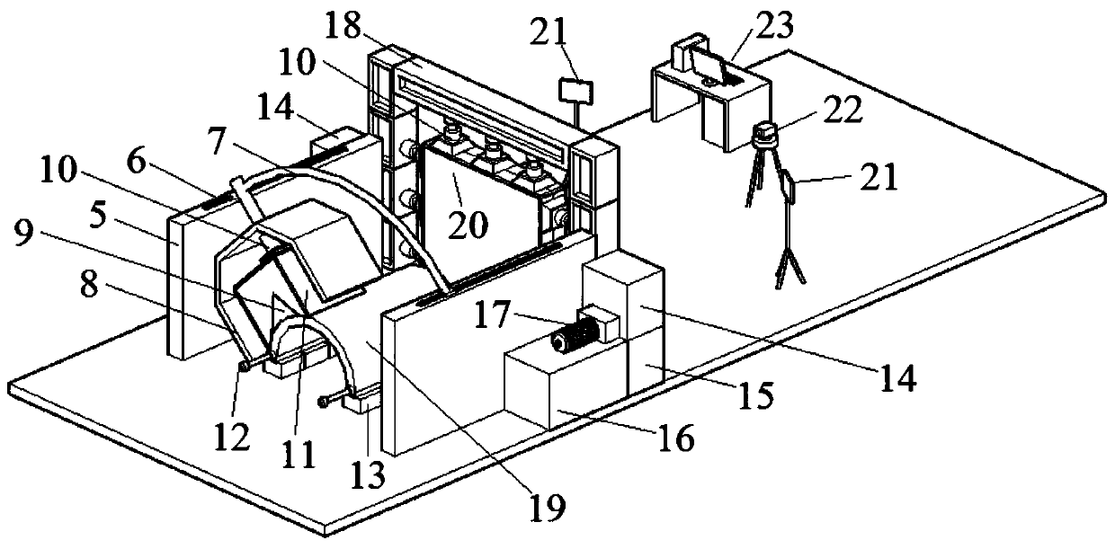 Indoor large-scale comprehensive simulation test platform and method for tunnel dangerous rock collapse