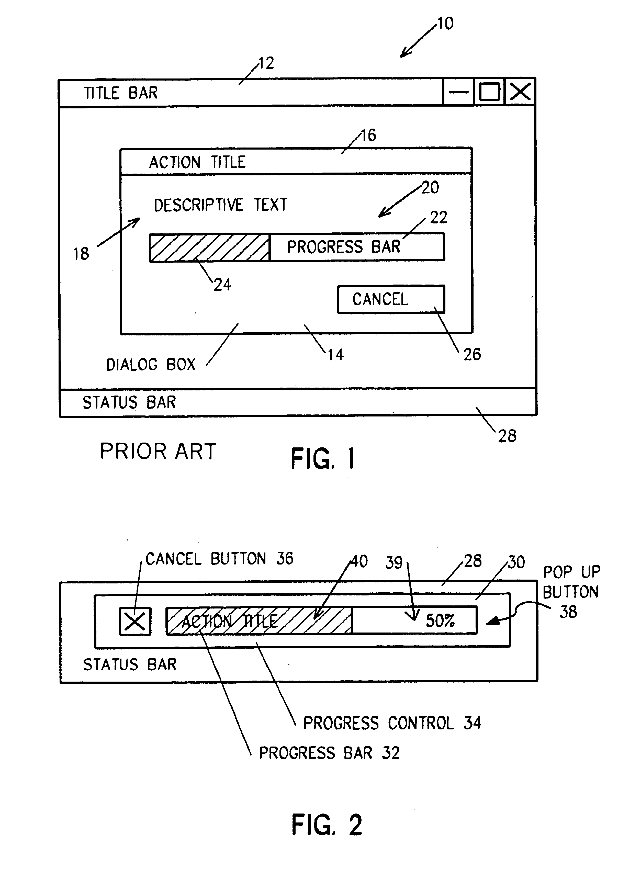System and method for displaying status of background worker threads