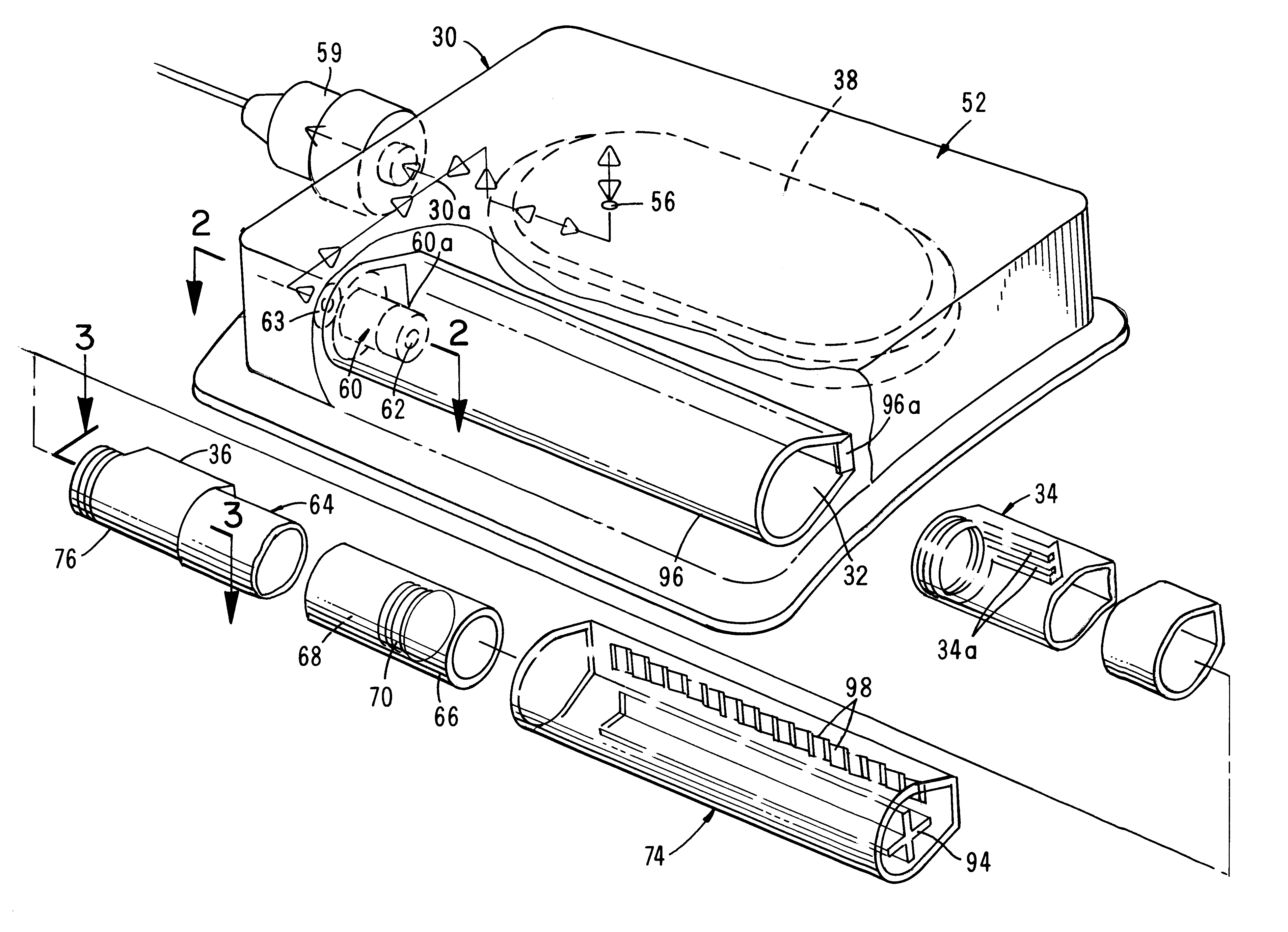 Fluid delivery device with full adapter