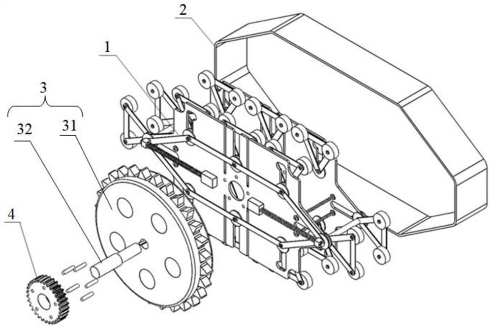 A deformable wheel-track composite walking mechanism