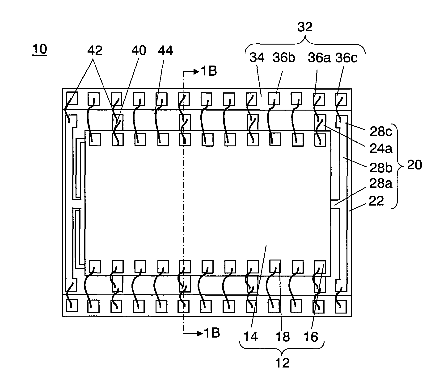 Semiconductor device having a mounting substrate with a capacitor interposed therebetween