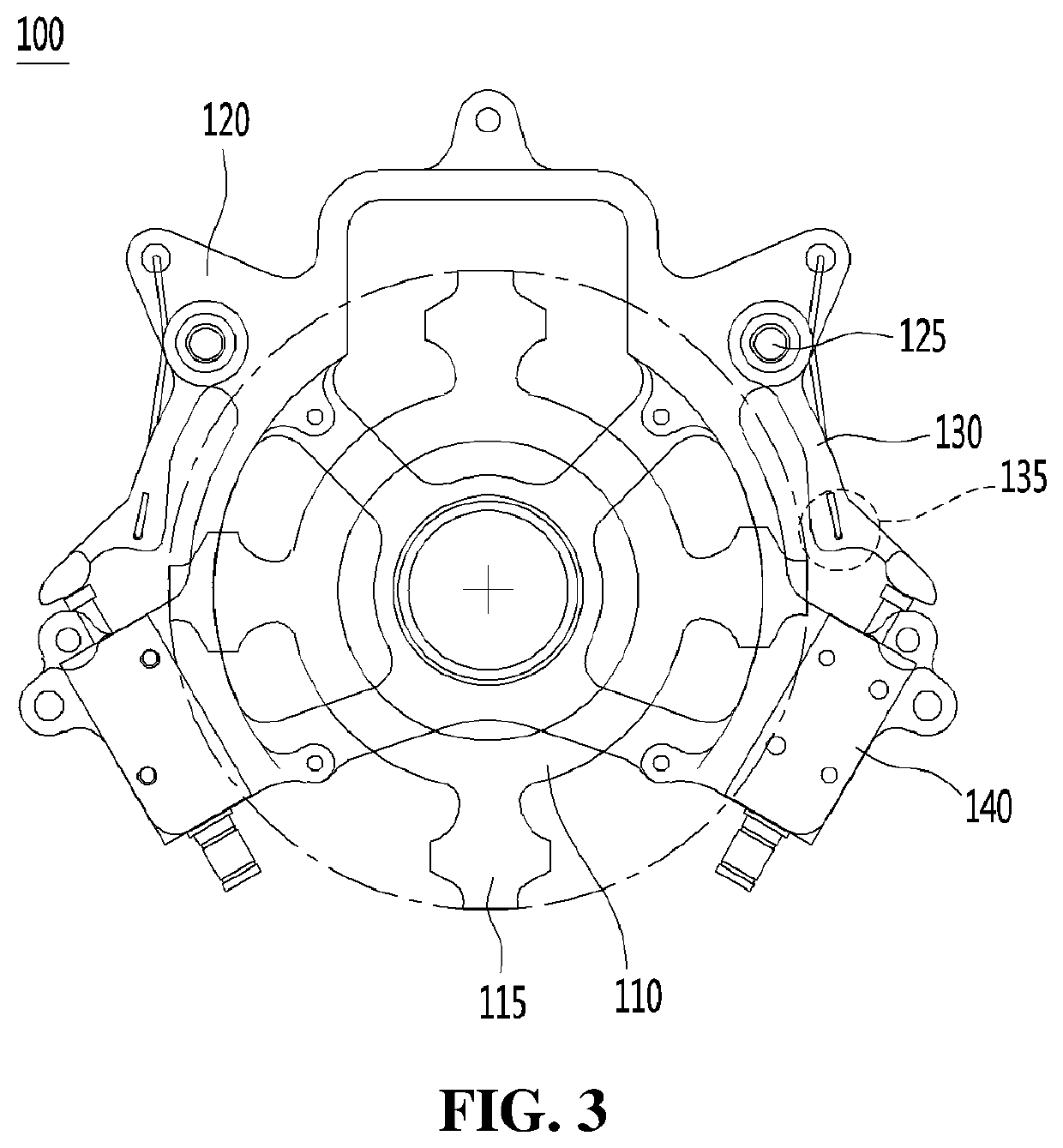 Braking device for driving shaft