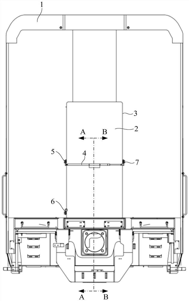 Railway vehicle and safety handrail thereof