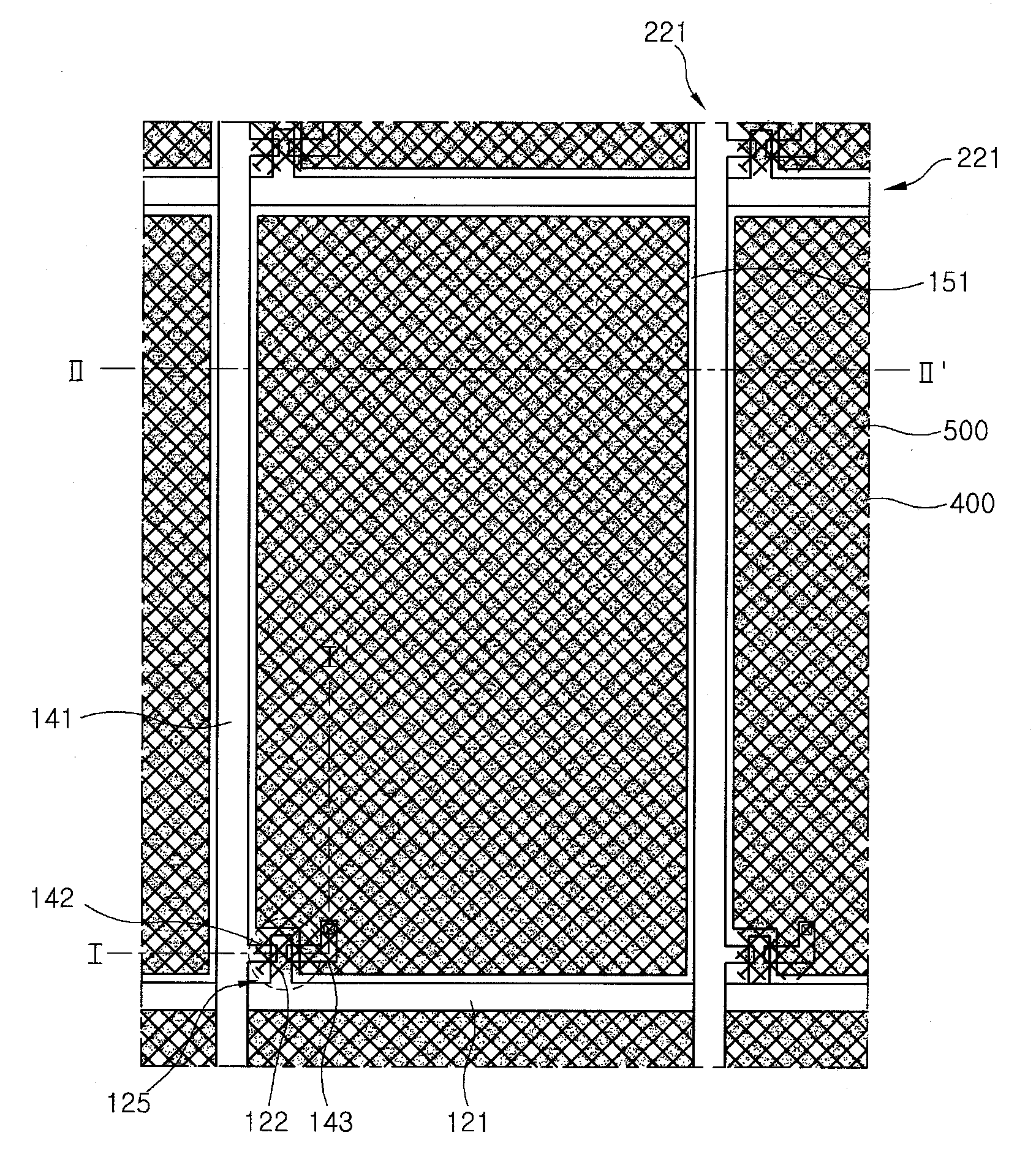 Method of forming an integrated optical polarization grid on an LCD subsrate and liquid crystal display manufactured to include the grid