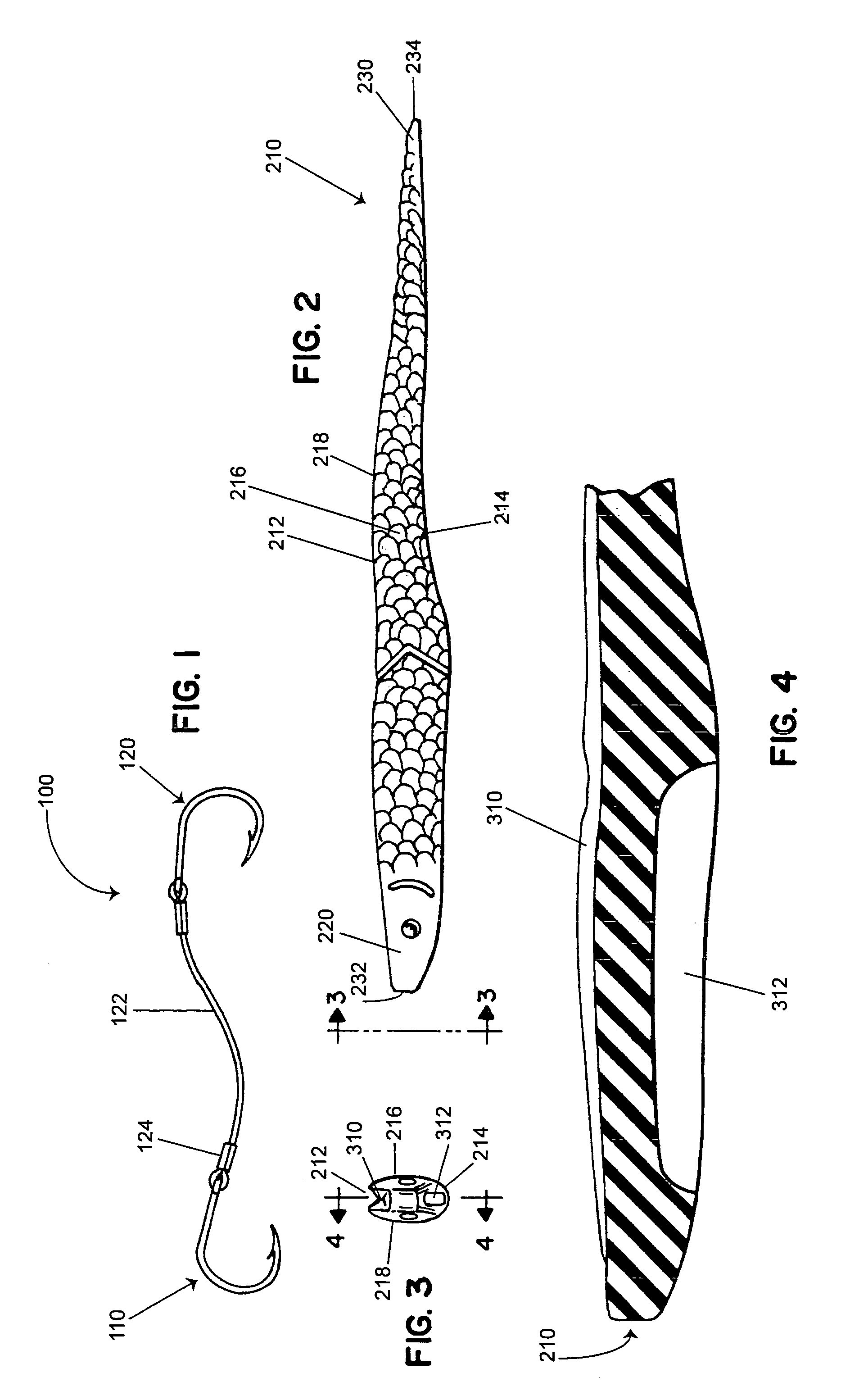 Fishing lure and hook assembly and method of rigging same