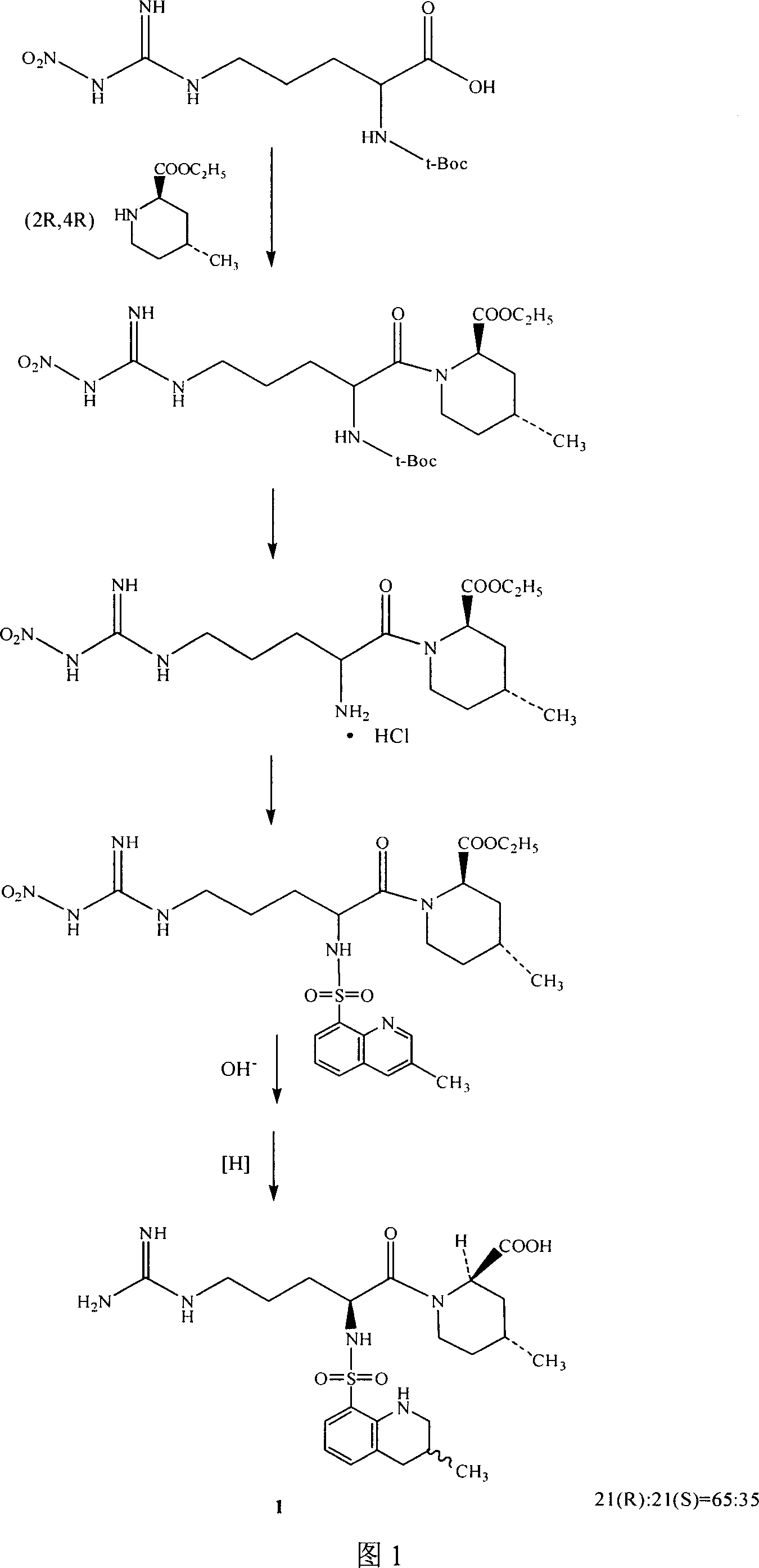 Argatroban byproduct and its synthesis, separation and identification method