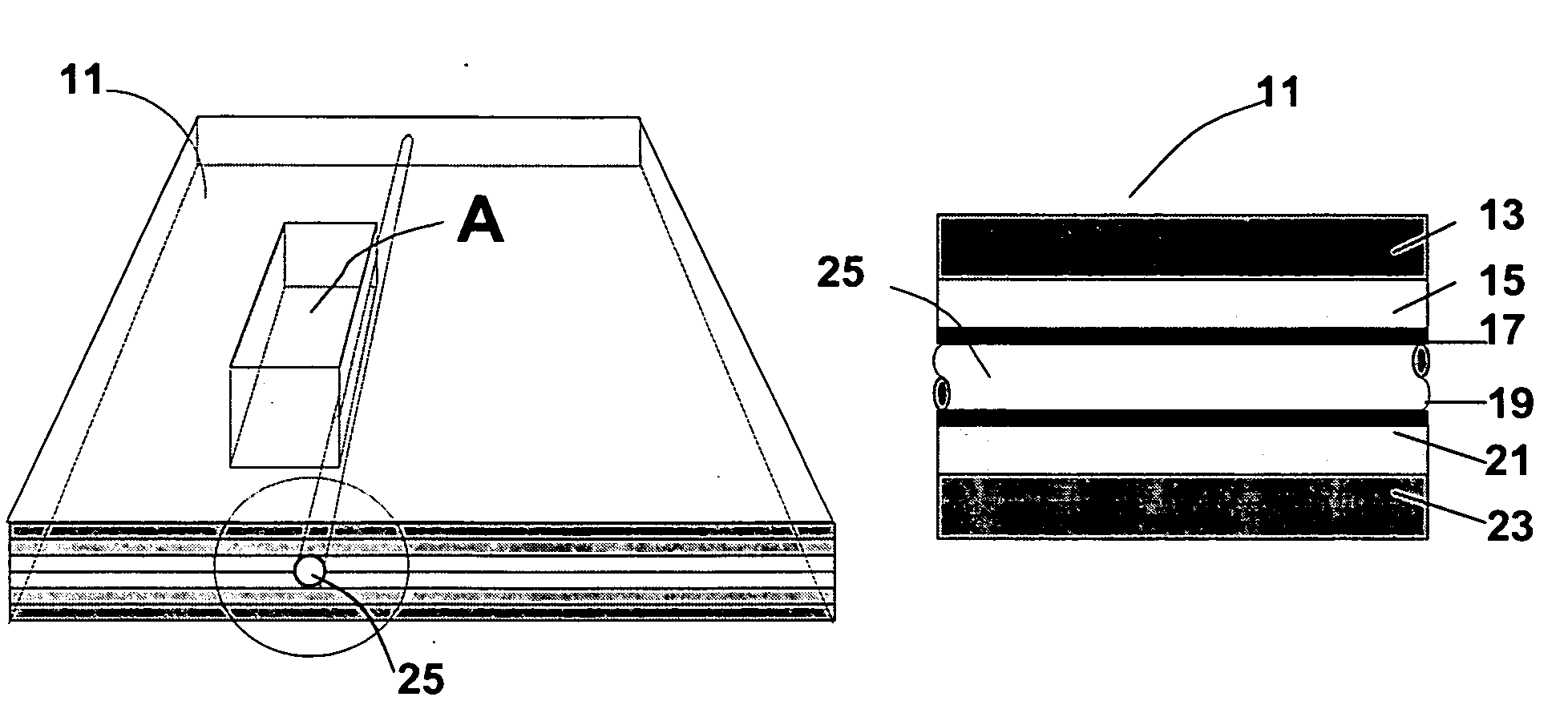 Composite structure with embedded optical fiber and a process for its repair