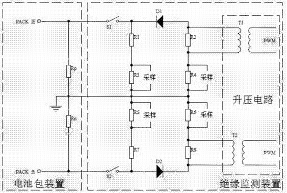 DC system insulating resistor monitoring circuit, system and method