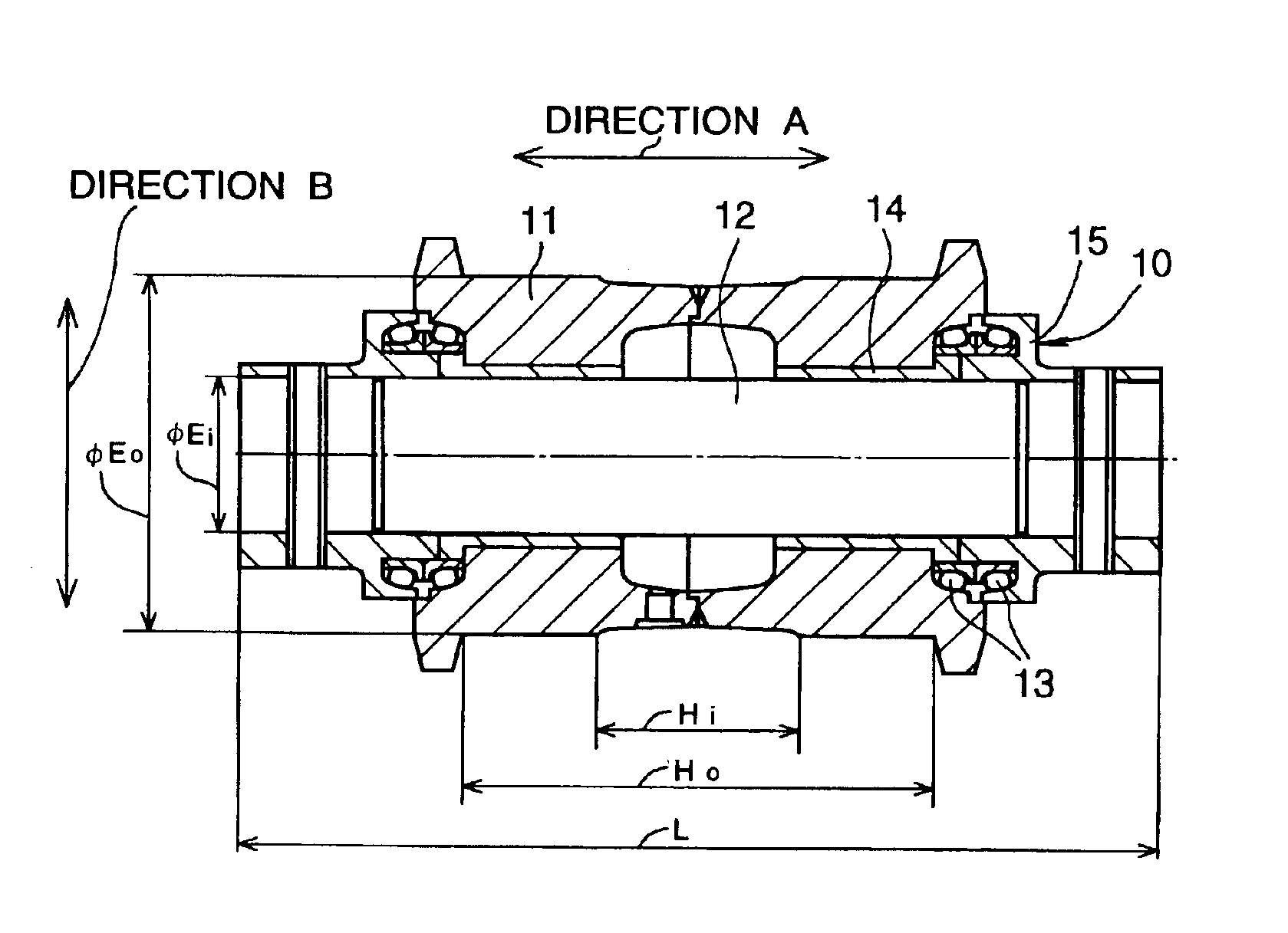 Structure for standardizing parts of a roller assembly for a construction vehicle