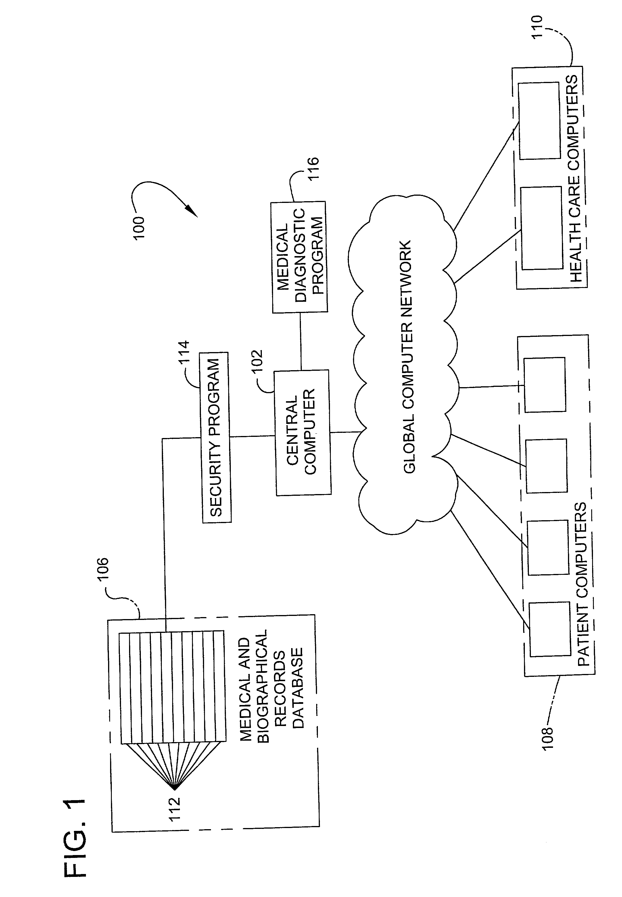 Patient - controlled automated medical record, diagnosis, and treatment system and method